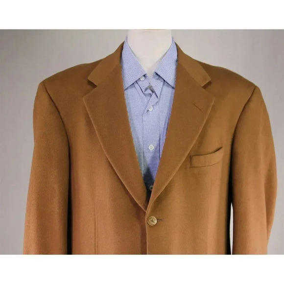 Miller Brothers Ltd Custom Made for Pat Dye Brown 100% Cashmere Blazer 44R - Picture 3 of 9